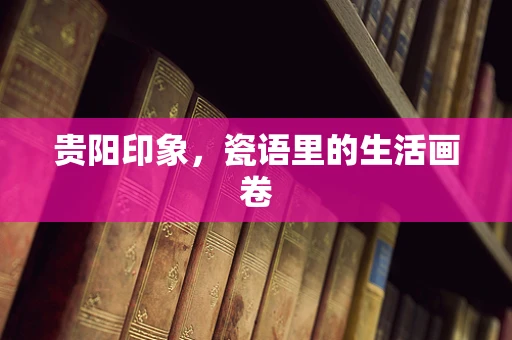 贵阳印象，瓷语里的生活画卷