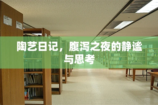 陶艺日记，腹泻之夜的静谧与思考