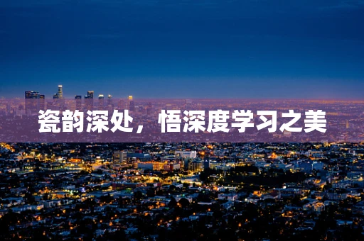 瓷韵深处，悟深度学习之美
