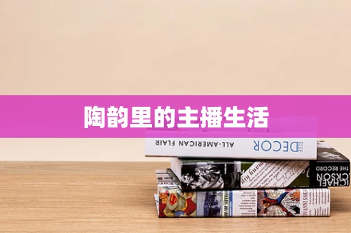 陶韵里的主播生活