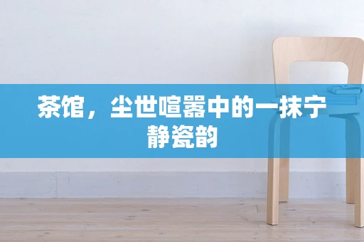 茶馆，尘世喧嚣中的一抹宁静瓷韵