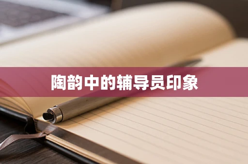 陶韵中的辅导员印象