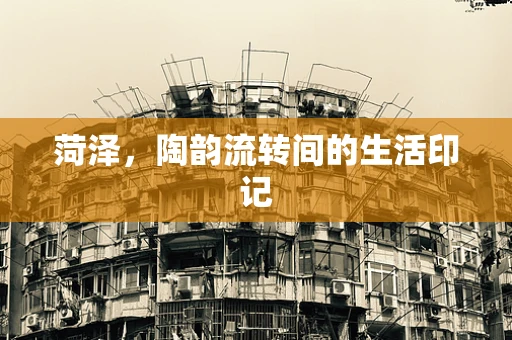 菏泽，陶韵流转间的生活印记