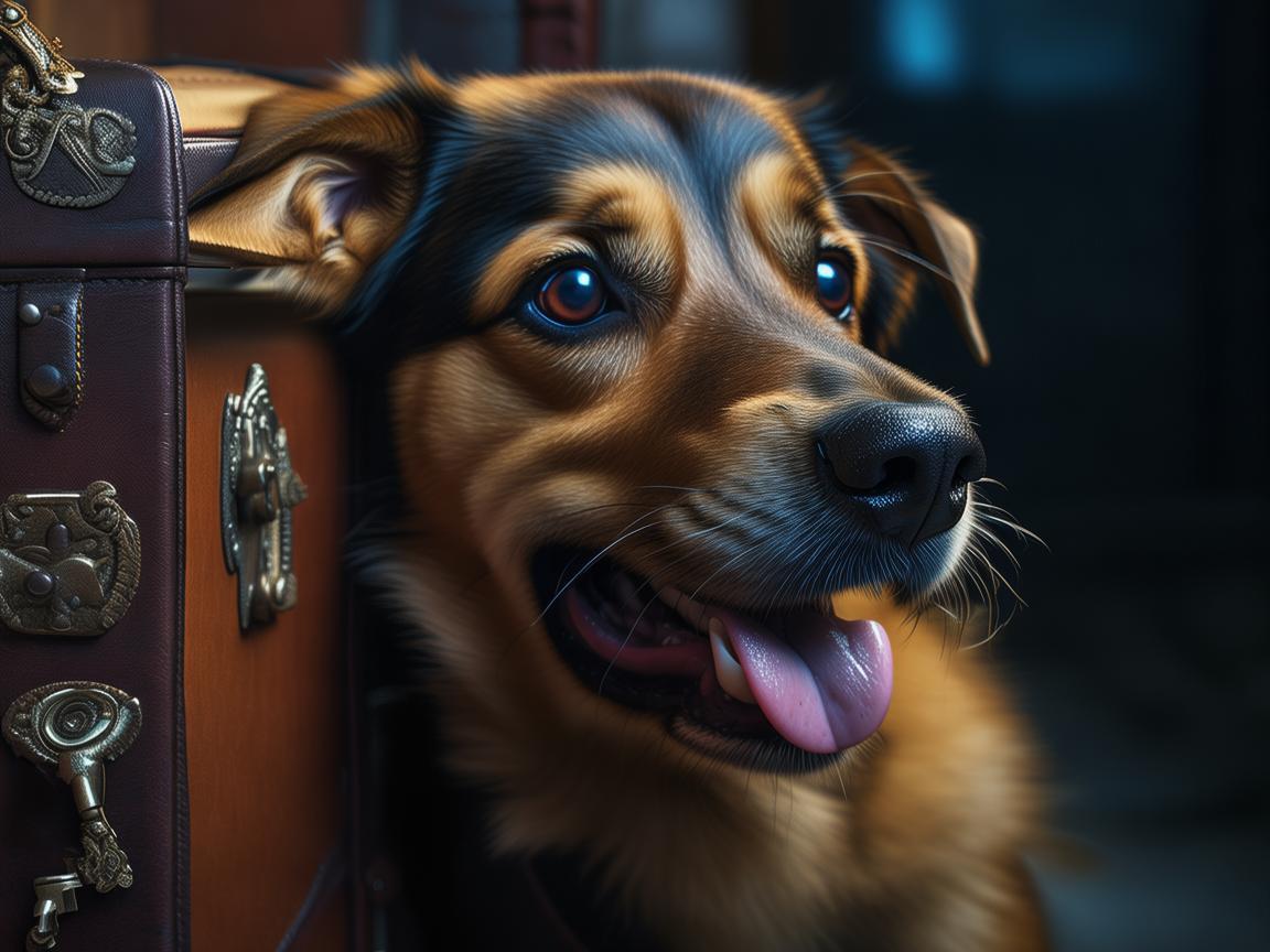警犬的馋意，行李箱下的秘密