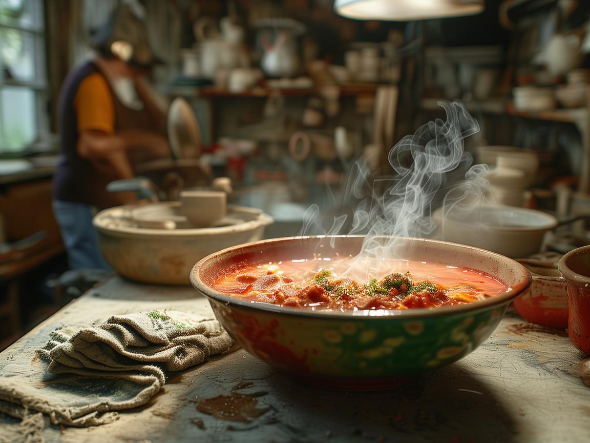 陶艺家的生活小记，麻辣烫里的不速之客——一块抹布的意外邂逅