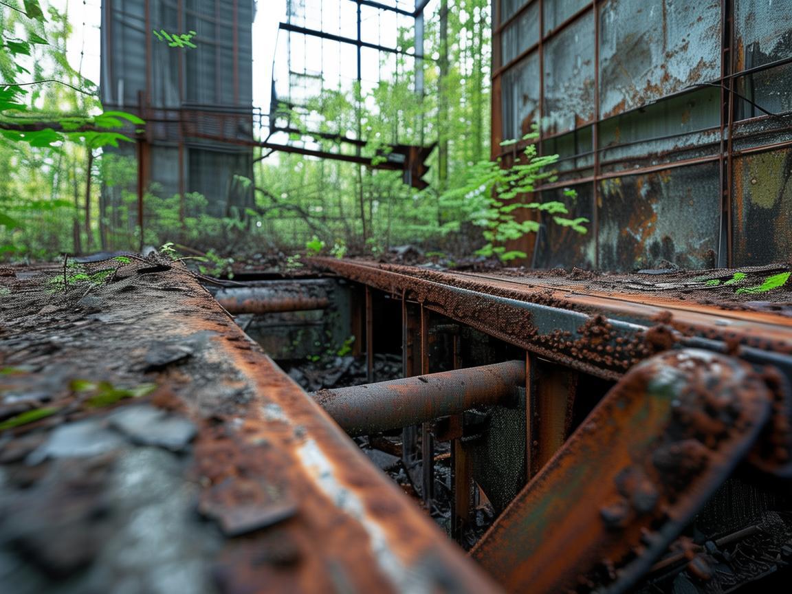 废墟之韵，切尔诺贝利核电站保护罩的残缺之美